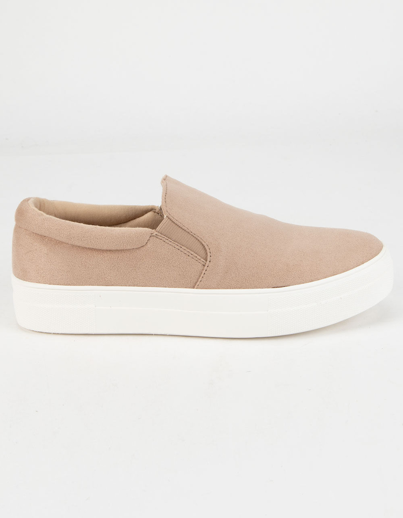 SODA Platform Womens Tan Slip-On Shoes image number 0