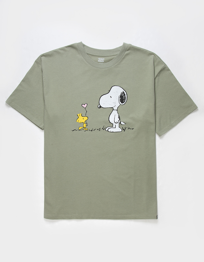 RSQ x Peanuts Love Collection Mens Mini Heart Tee OLIVE Tillys