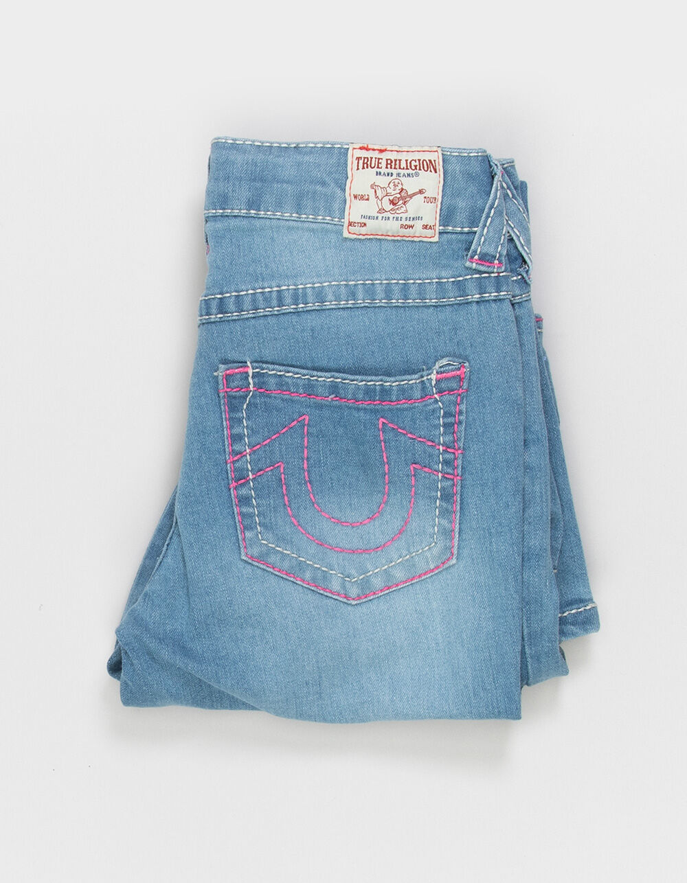 TRUE RELIGION Girls Wide Leg Cargo Jeans - MEDIUM WASH - 14 | Tillys