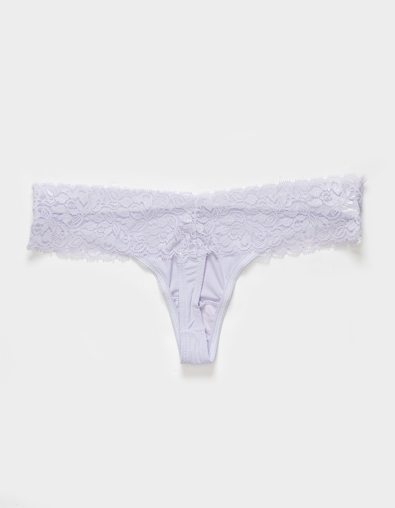 LOVE LIBBY Lace Trim Thong image number 1