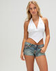 TRUE RELIGION Joey Womens Low Rise Denim Shorts image number 1