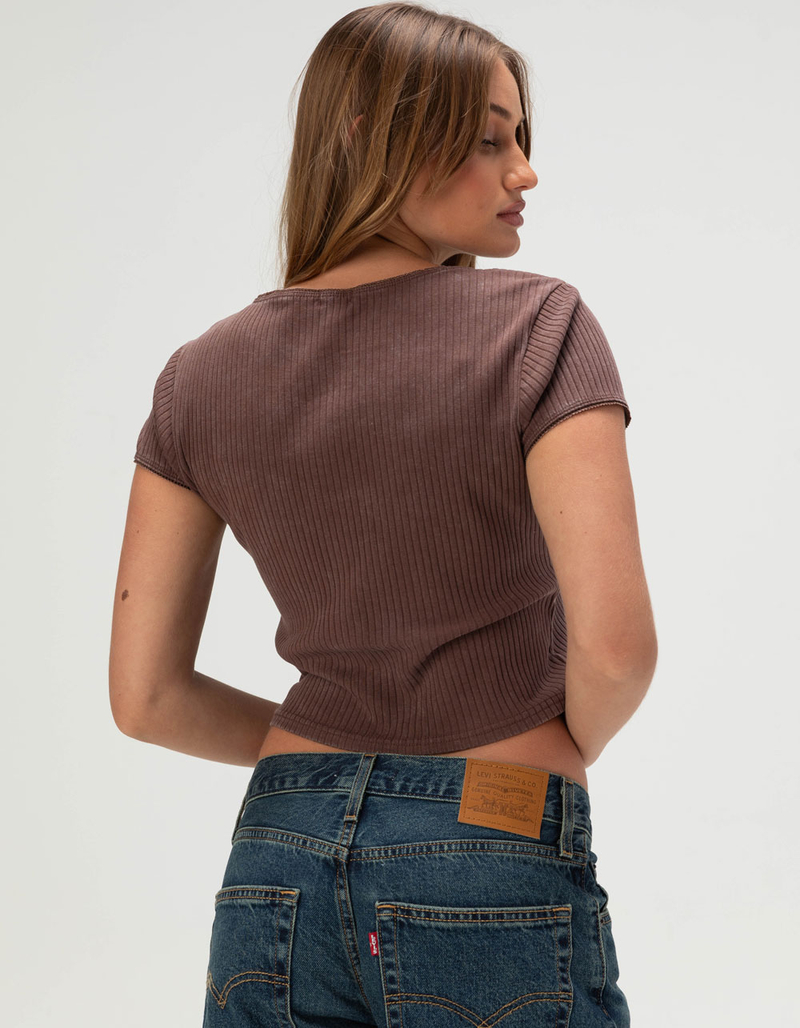 WEST OF MELROSE Button Front Womens Top image number 3