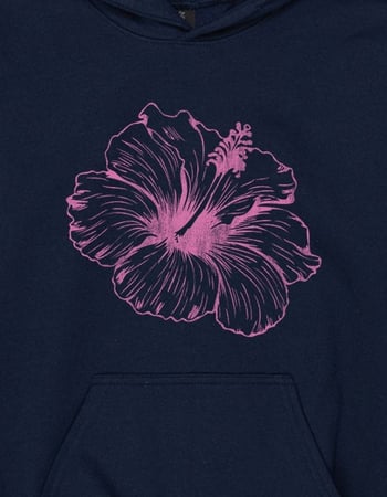 HIBISCUS Outline Unisex Kids Hoodie Alternative Image