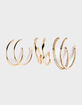 FULL TILT 3 Pack Oversized Dainty Hoop Earring Set image number 1