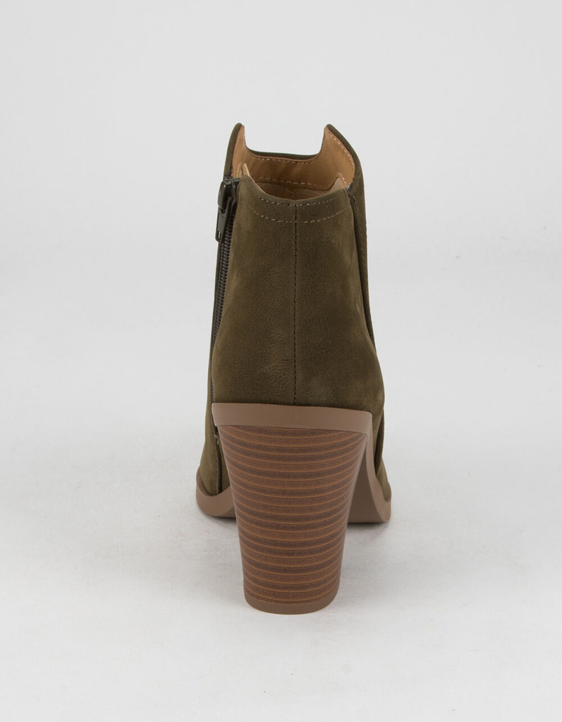 SODA Womens Olive Ankle Booties image number 3
