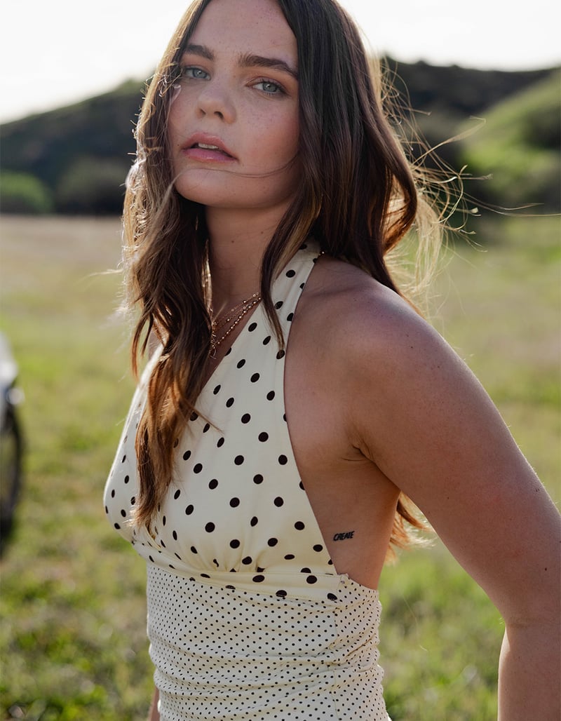 RSQ Womens Polka Dot Halter Top image number 5