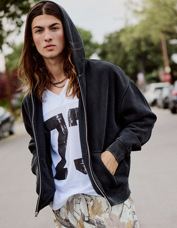 RSQ Mens Oversized Zip-Up Hoodie Primary Image