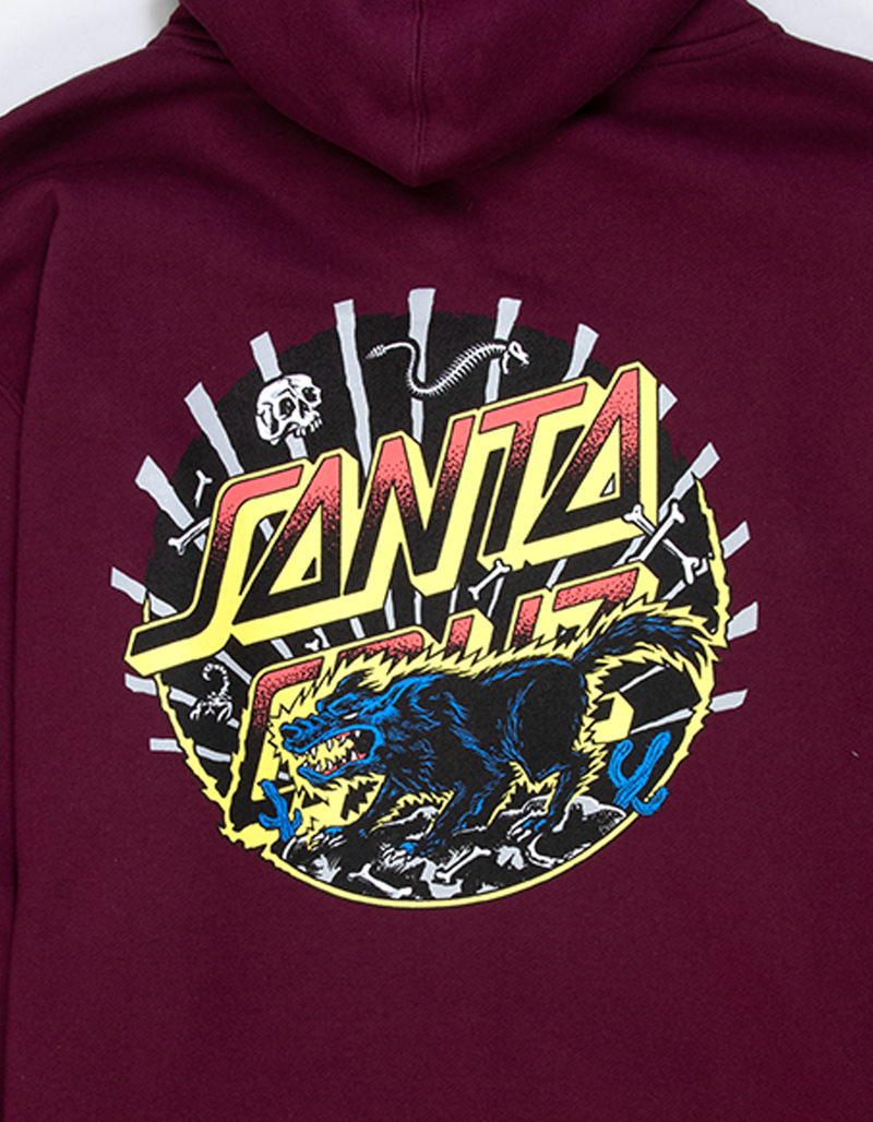 SANTA CRUZ Kendall Wolf Dot Mens Zip-Up Hoodie image number 2