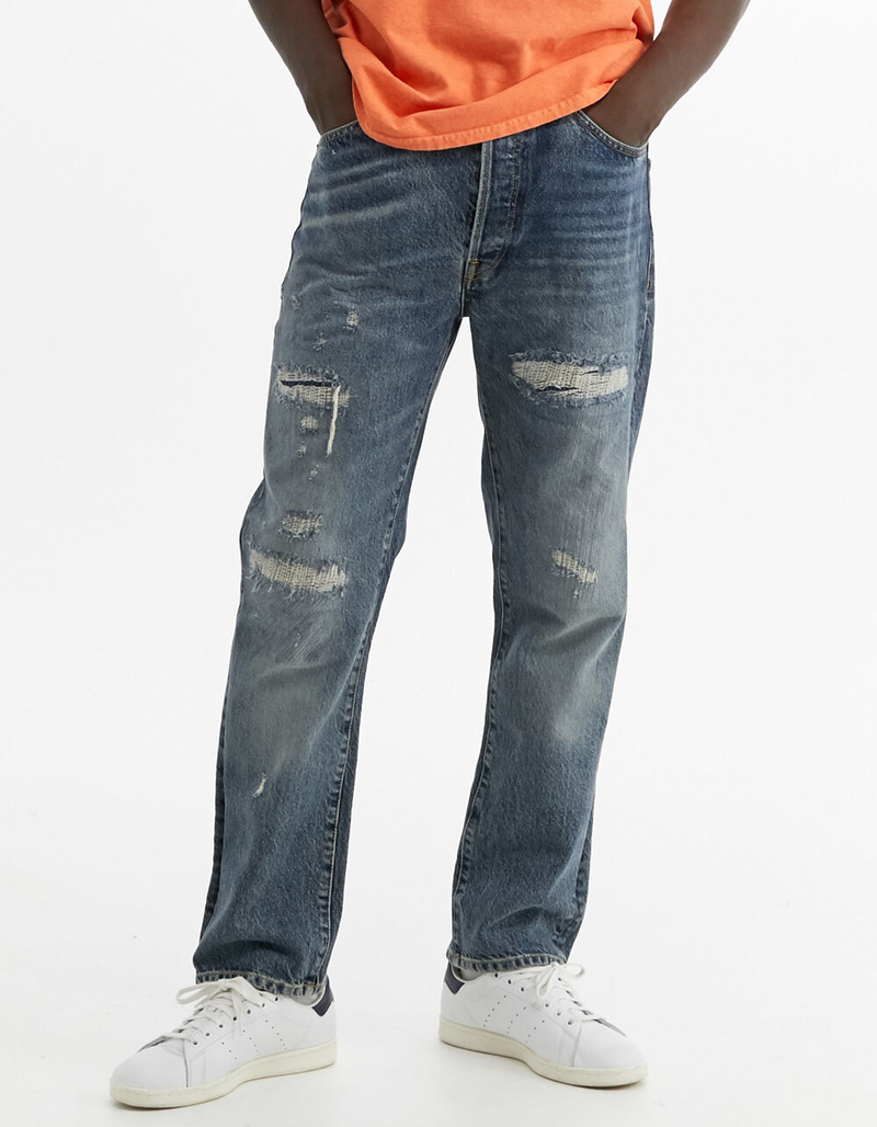 BDG Urban Outfitters Rip & Repair Distressed Mens Dad Jeans image number 0