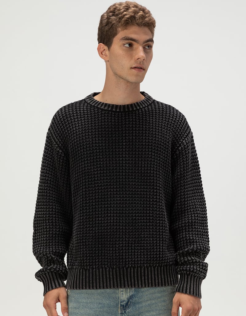 RSQ Mens Washed Waffle Sweater image number 0