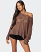 EDIKTED Bri Oversized Boat Neck Sweater image number 1