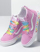 VANS Rainbow Lace Sk8-Hi Zip Girls Shoes image number 4