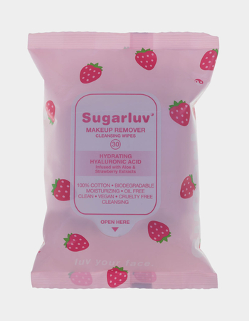 SUGARLUV Hydrating Hyaluronic Acid Makeup Remover Cleansing Wipes Primary Image