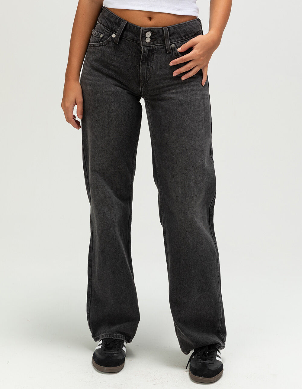 LEVI'S Superlow Loose Womens Jeans - Mic Dropped - BLACK RINSE