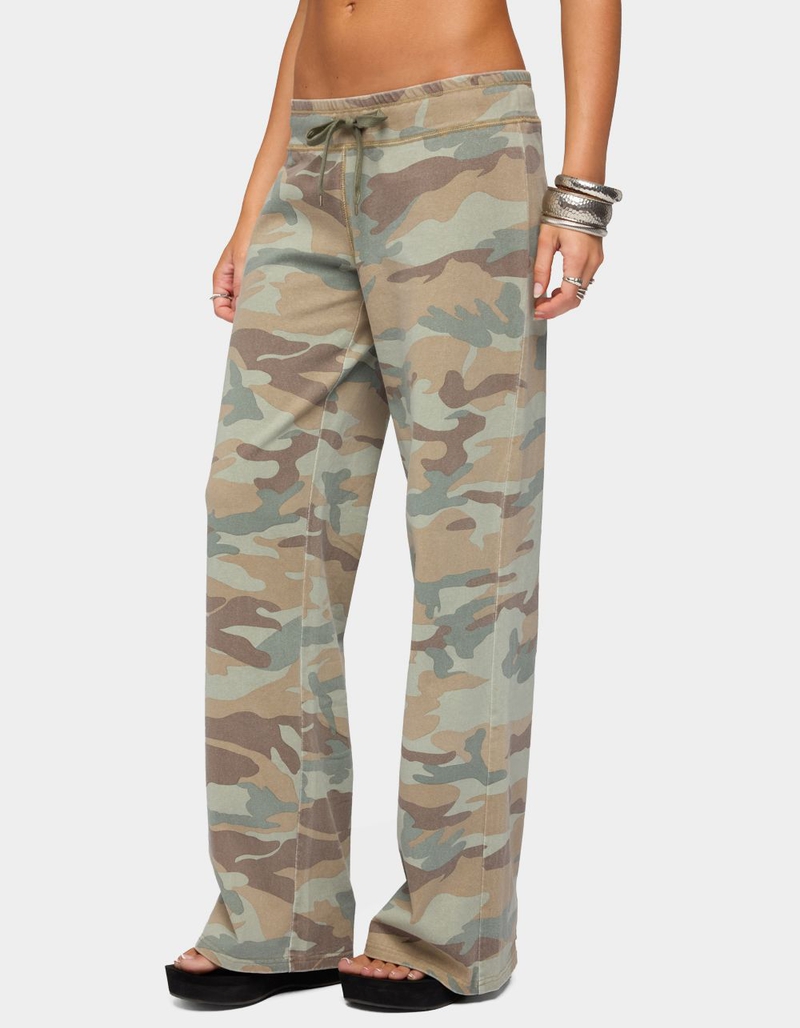 EDIKTED Kenan Straight Leg Camo Sweatpants image number 1