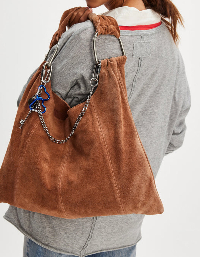 FREE PEOPLE Bobbi Slouch Suede Tote Bag image number 3