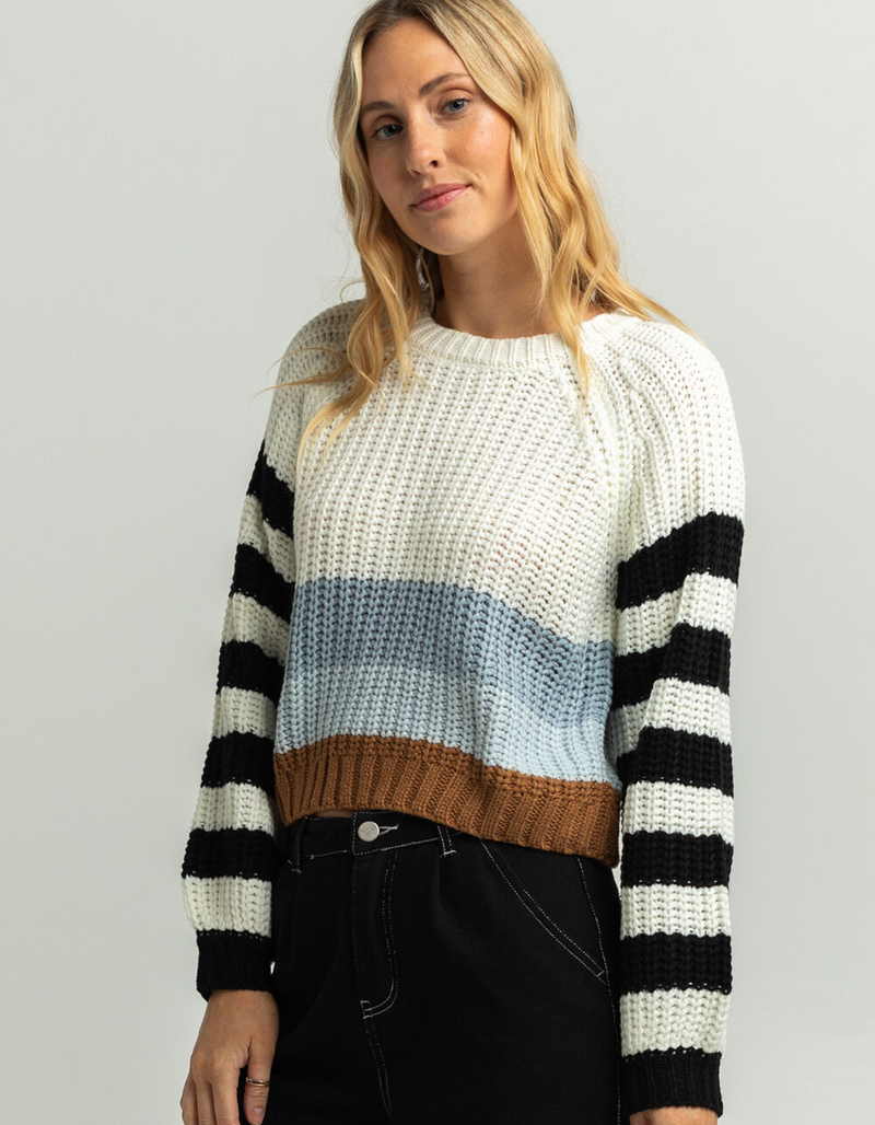 FULL TILT Color Block Stripe Womens Sweater image number 0