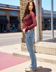 RSQ Womens Low Rise Butterfly Bootcut Jeans image number 7