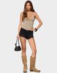 EDIKTED Harlow Gathered V-Neck Bodysuit image number 5