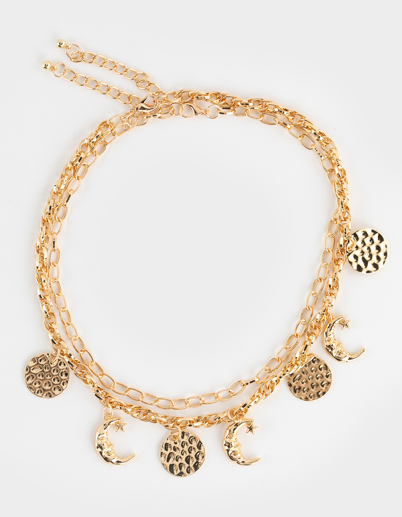 FULL TILT Moon Charm Necklace image number 0