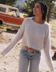 RSQ Womens Crop Lurex Pullover Sweater image number 1