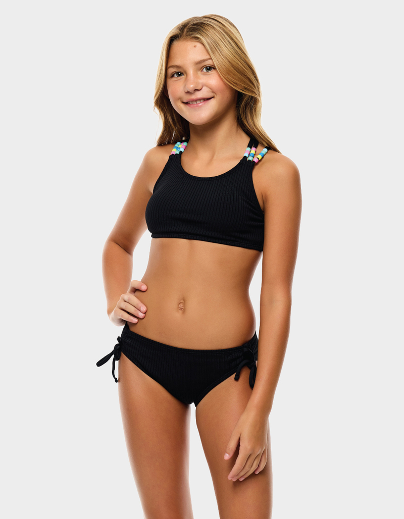 BEACH LINGO Candy Girl Bead Bralette Girls Bikini Set image number 0