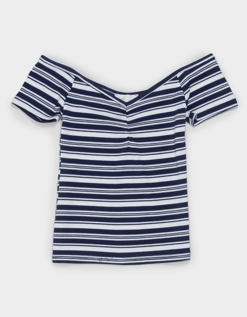 FULL TILT Stripe Cinch Girls Tee image number 1