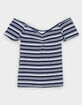 FULL TILT Stripe Cinch Girls Tee image number 2