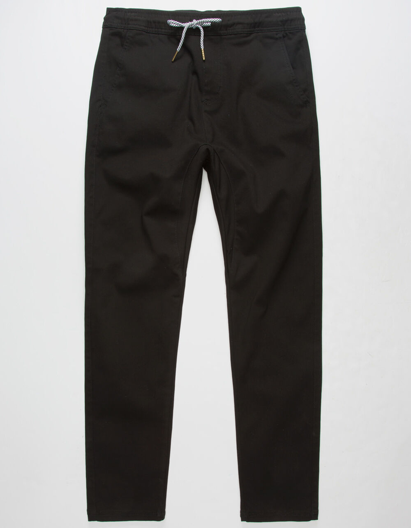 CHARLES AND A HALF Black Mens Chino Jogger Pants image number 3