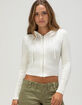 RSQ Womens Cable Zip-Up Sweater image number 2