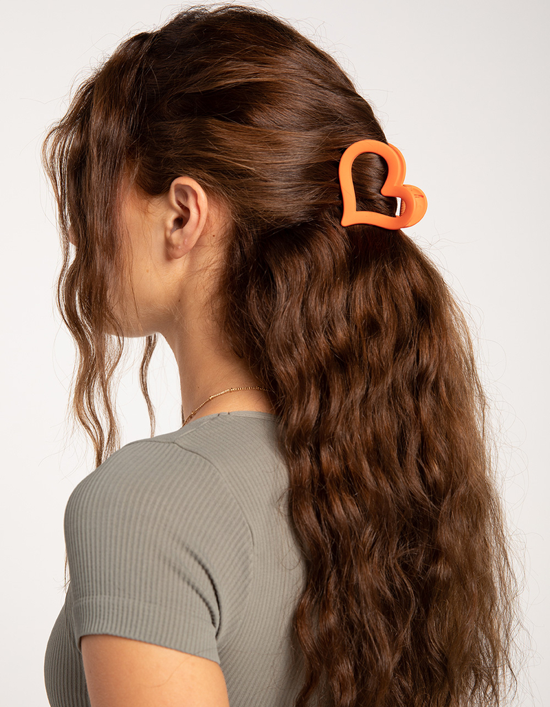 FULL TILT 2 Pack Heart Matte Hair Claw Clips image number 2