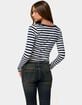 EDIKTED Solly Striped Long Sleeve Tee image number 3