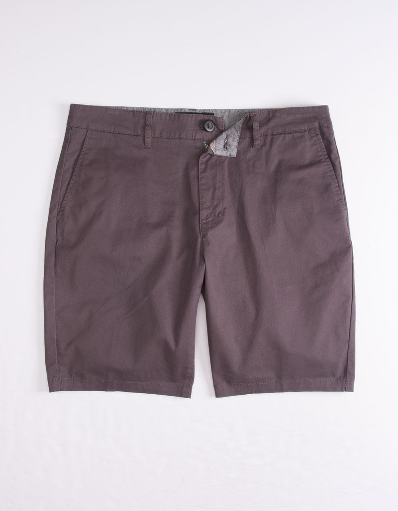RSQ Mid Length Twill Gray Mens Chino Shorts image number 0