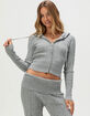FULL TILT Cable Knit Womens Zip-Up Hoodie image number 3