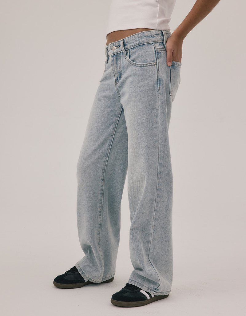 RSQ Girls Low Rise Wide Leg Jeans image number 3