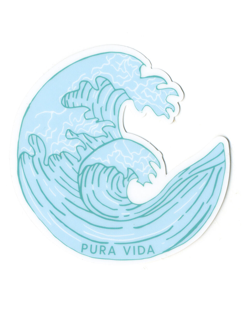 PURA VIDA Crashing Waves Sticker image number 0