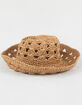 Laser Cut Womens Straw Bucket Hat image number 2