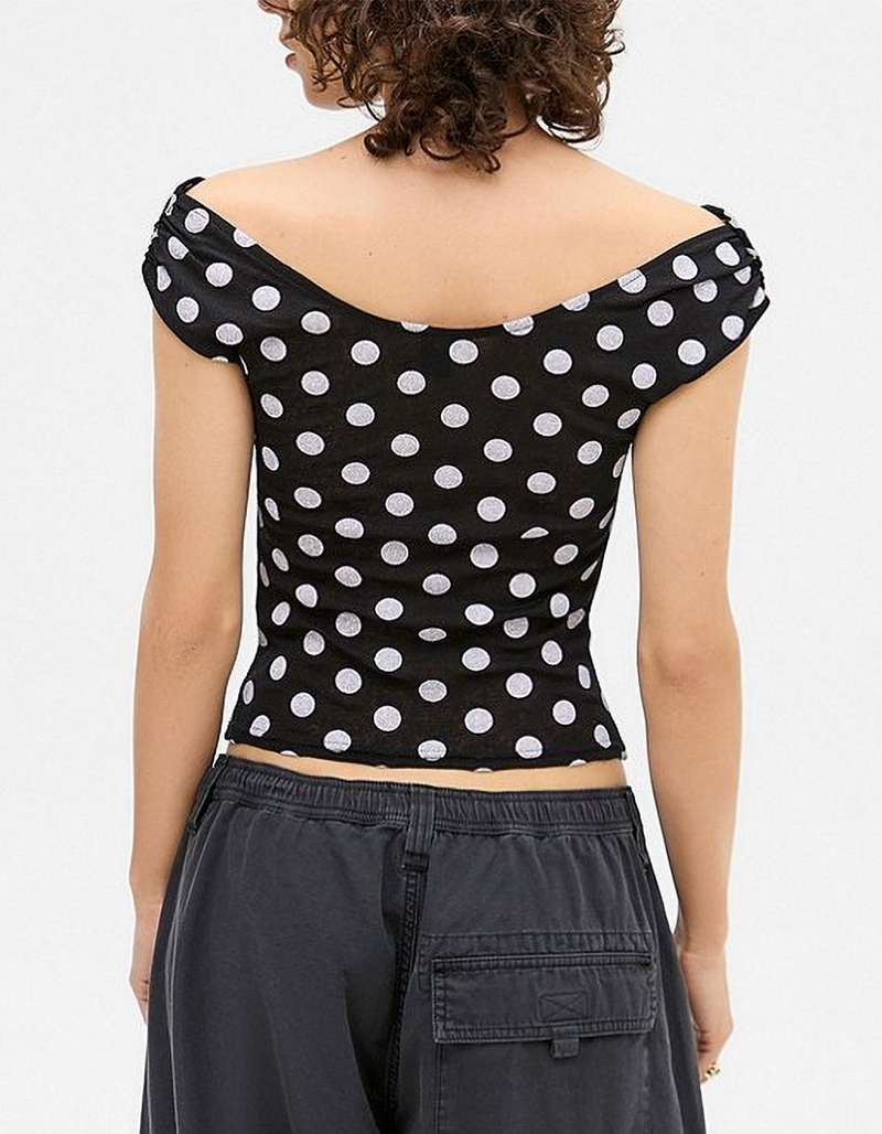 BDG Urban Outfitters Fia Dot Womens Off The Shoulder Top image number 1