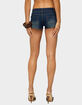 EDIKTED Birde Stretchy Denim Micro Shorts image number 3