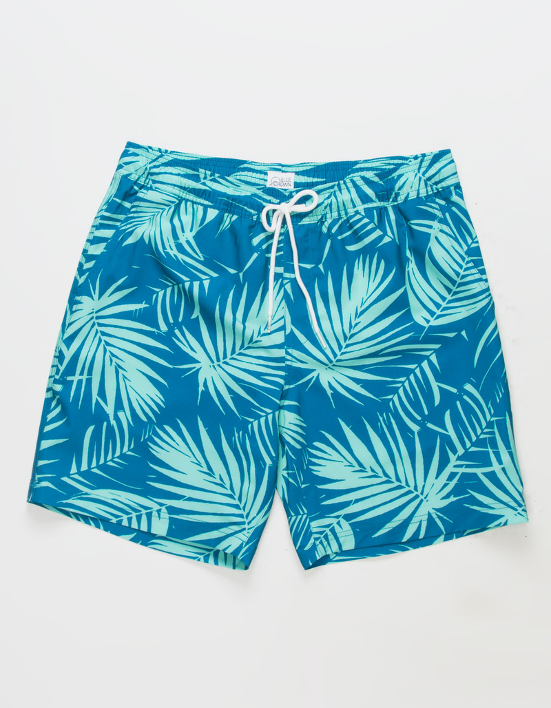 BLUE CROWN Fronds Mens 7" Swim Shorts image number 2