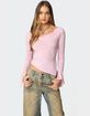 EDIKTED Rayna Cowl Neck Asymmetric Top image number 1