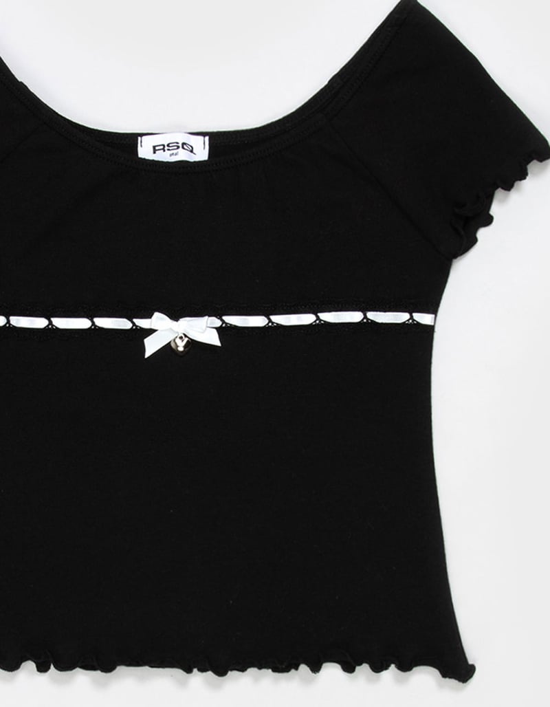 RSQ Girls Lace Heart Charm Top image number 1
