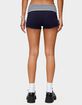 EDIKTED 76 Stripey Fold Over Shorts image number 3