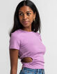 WEST OF MELROSE Cut To The Chase Womens Lavender Tee image number 1