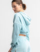 RSQ Womens Blue Velour Zip Up Hoodie image number 3