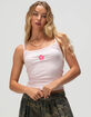 FULL TILT Hibiscus Embroidered Womens Tank Top image number 1