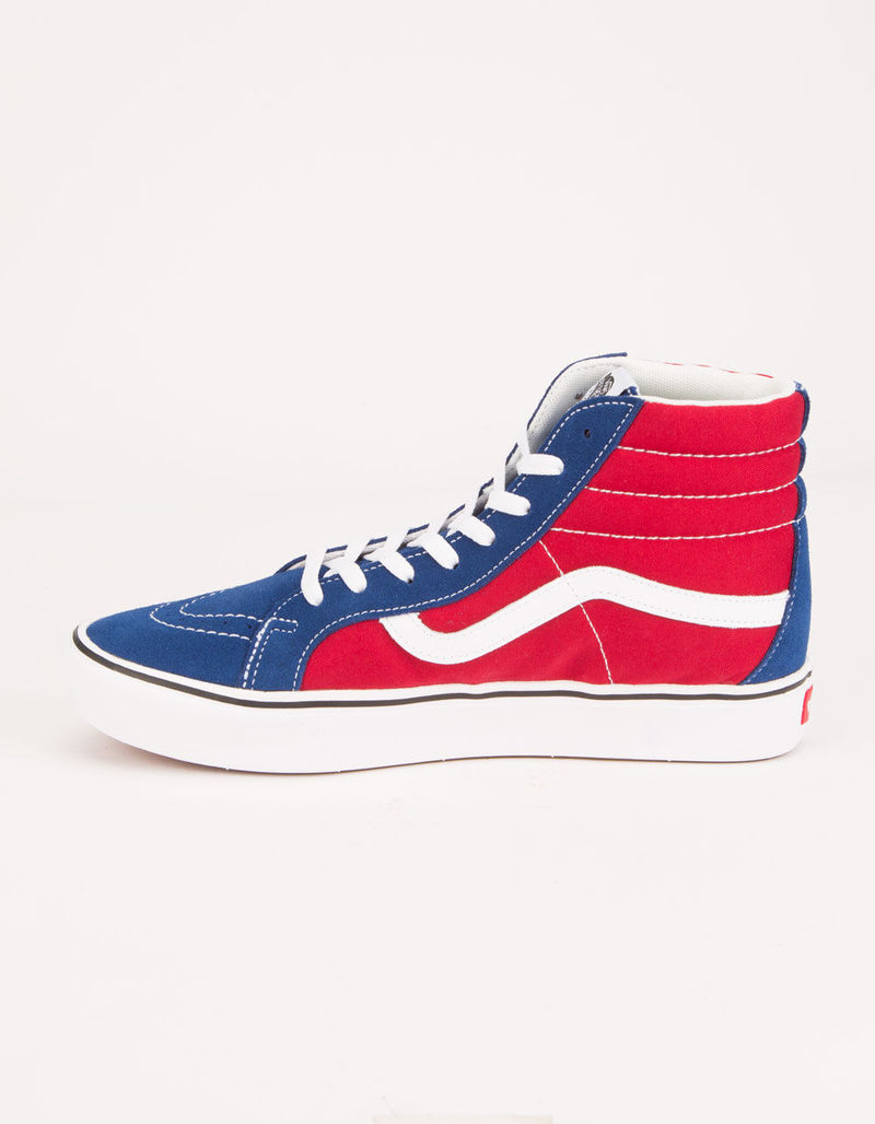VANS Two-Tone Comfycush Sk8-Hi Reissue True Blue & Chili Pepper Shoes image number 2