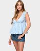 EDIKTED Gizelle Cotton V-Neck Babydoll Top image number 2