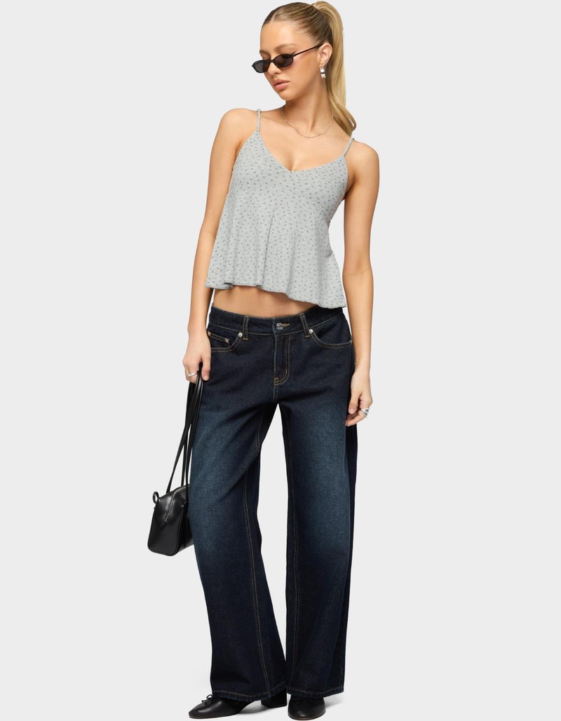 EDIKTED Petite Raelynn Washed Low Rise Baggy Jeans image number 4