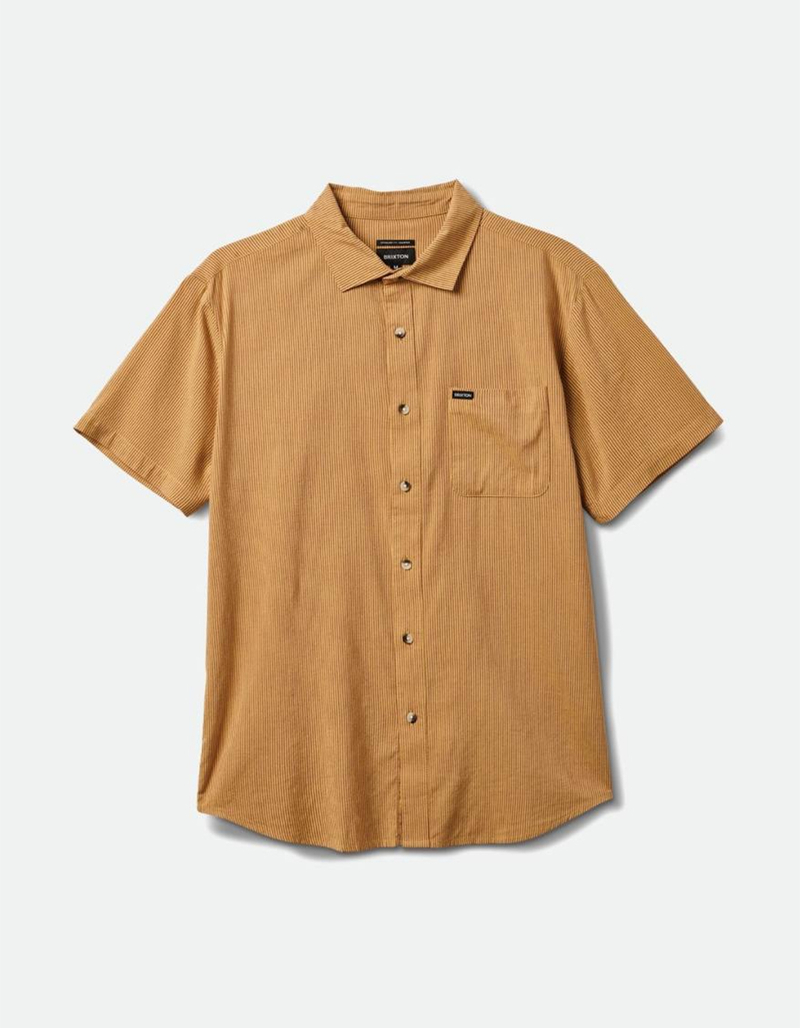 BRIXTON Charter Stripe Mens Button Up Shirt image number 1